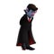 3D Dracula Vampire Cartoon Design with a bow poses
