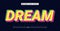 3D Dream Hype Text Style Effect, Editable Text Effect