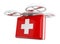 3D Drone carrying a first aid kit.