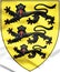 3D Duchy of Swabia coat of arms, Germany.