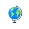 3d earth globe world vector icon. Travel globus cartoon simple illustration geography table desk globeisolated icon.