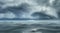 3d effect - stormy clouds ocean ai-generated