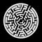 3D Effect Vector Maze. Circle Labyrinth Illustration