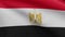 3D, Egyptian flag waving on wind. Close up of Egypt banner blowing soft silk