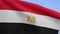 3D, Egyptian flag waving on wind. Close up of Egypt banner blowing soft silk