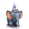 3d Elephant has to wear the dunce hat