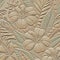 3d embossed lines floral tropical pattern. Textured beautiful flowers relief background. Repeat emboss gold backdrop. Surface