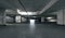 3d empty underground parking space