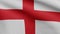 3D, England flag waving on wind. English banner blowing soft silk