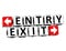 3D Entry Exit Button Click Here Block Text