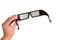 3D eyeglasses and hand