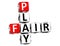 3D Fair Play Crossword text