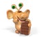 3d fantasy cartoon monster with chocolate isolated rendering