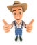 3d farmer thumbs up