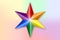 3D festive star in LGBT colors
