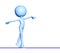 3d figure acrobat walking on the rope