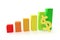 3D finance graph - rise of the dollar.