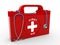 3d first aid kit and stethoscope