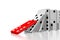 3D first domino tile falls down