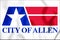 3D Flag of Allen Texas, USA.