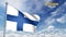 3D flag animation of Finland