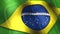 3D flag, Brazil, waving