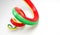 3d Flag of Cameroon 3d Spiral Glossy Ribbon Of Cameroon On White Background, 3d illustration