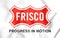 3D Flag of Frisco Texas, USA.