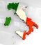 3d flag golden of Italy