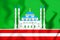 3D Flag of Grozny Chechen Republic, Russia.