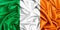 3d flag of Ireland waving in the wind