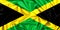 3d flag of Jamaica waving in the wind