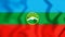 3D Flag of Karachay-Cherkess Republic, Russia.
