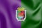 3D Flag of Malaga City, Spain.