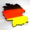 3d flag map of germany