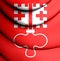 3D Flag of Nidwalden, Switzerland.
