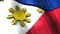 3D flag, Philippines, waving