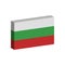 3D flag of Republic of Bulgaria