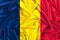 3d flag of Romania waving in the wind