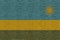 3D Flag of Rwanda on brick wall