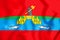 3D Flag of Rybinsk Yaroslavl Oblast, Russia.