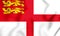 3D Flag of Sark, Bailiwick of Guernsey.