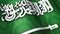 3D flag, Saudi Arabia, waving