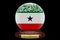 3D Flag of Somaliland on a globe