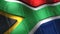 3D flag, South Africa, waving