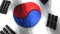 3D flag, South Korean, waving