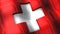 3D flag, Switzerland, waving