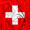 3d flag of Switzerland waving in the wind
