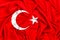 3d flag of Turkey waving in the wind