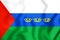 3D Flag of Tyumen Oblast, Russia.